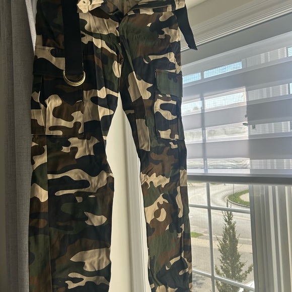 Love Tree Camo Trousers in Green and Tan - Picture 2 of 3